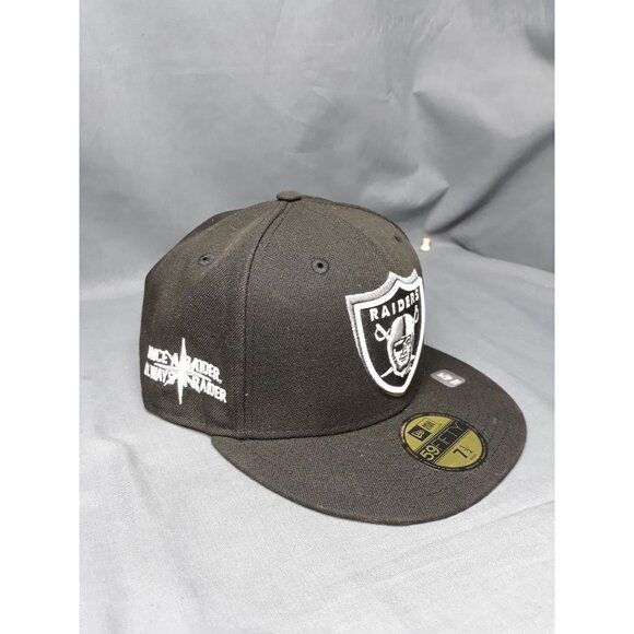 New Era 59Fifty Las Vegas Raiders Fitted Cap Black Size 7 1/2 NEW WITH TAGS! - Picture 3 of 8
